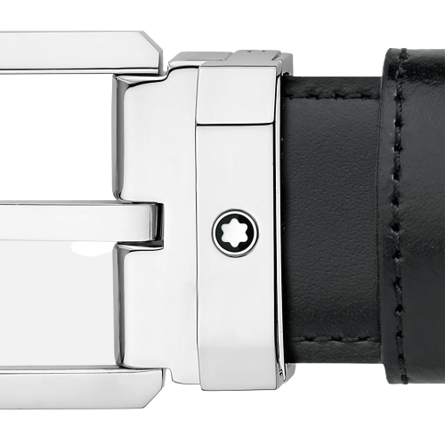 Cintura reversibile in pelle nera/marrone #4